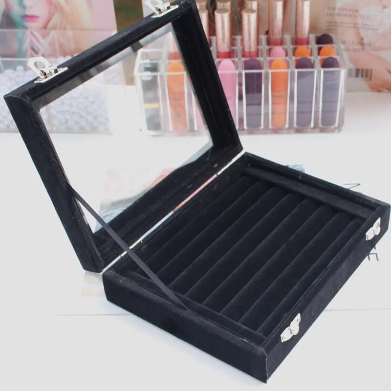 Модные коробки для ювелирных изделий бархатный Набор демонстрации дорожная