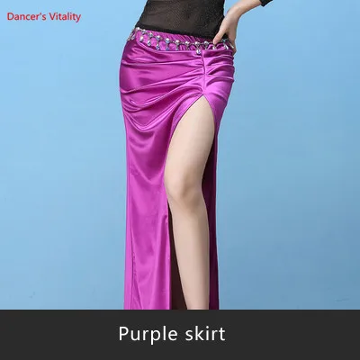 skirt Женский костюм для танца живота, одежда для восточных танцев для женщин, сексуальный сетчатый топ с длинными рукавами/раздельная длинная юбка, костюмы - Цвет: skirt