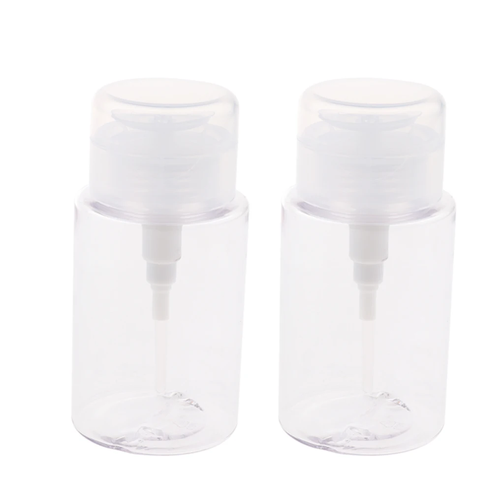 Набор из 2 диспенсеров для косметических насосов флакон емкость прозрачная