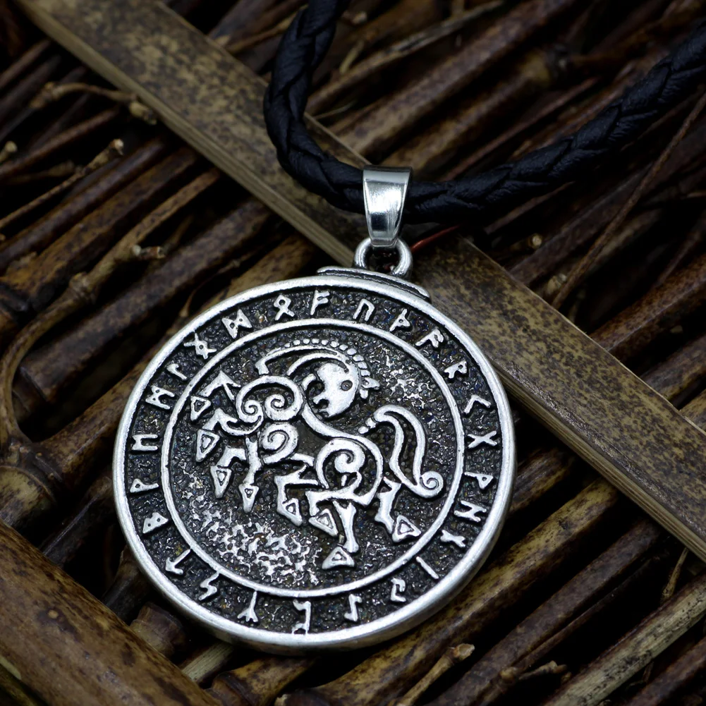 Ожерелье с подвеской в виде коня викинга норсе воина|chain necklace|norse vikingchain pendant |