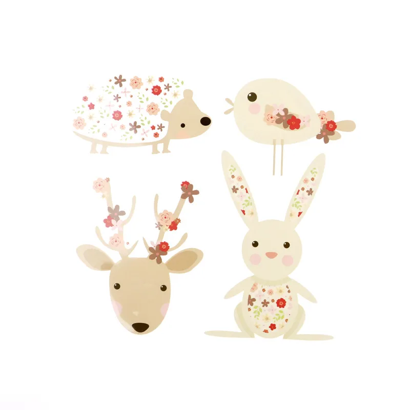 Нашивки с мультяшным Кроликом куриным оленем патчи утюгом для одежды моющееся