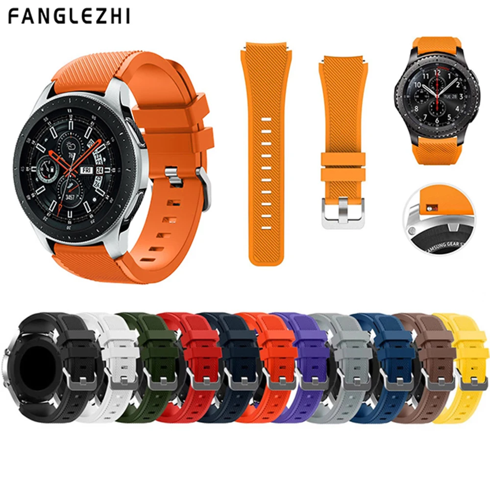 Ремешок для часов Gear S3 Frontier/Classic мягкий силиконовый сменный Браслет Samsung Amazfit Huawei 22