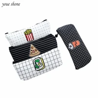 1pcslot simple french fries coke canvas pouch fast food personalized stationery bag storage bag youe shone
