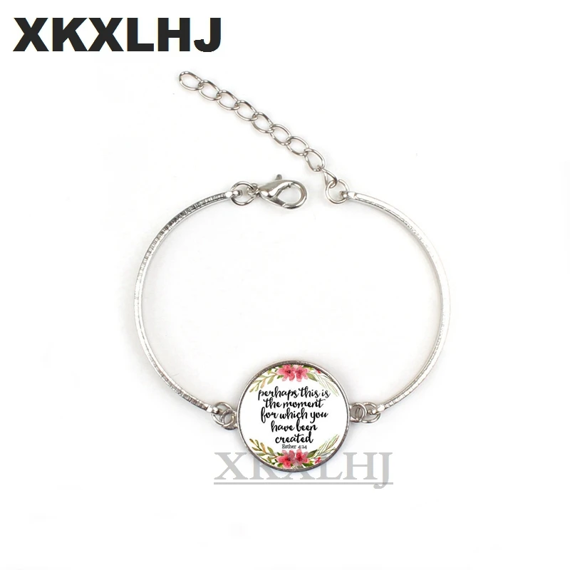XKXLHJ модный Psalm браслет Художественный принт стеклянный купол Амулеты Браслет