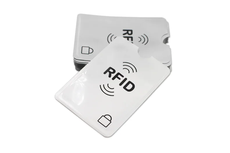 10 шт. уплотненный Анти Rfid блокирующий ридер замок банк держатель для карт ID карты Чехол Rfid защита металлический кредитный держатель для карт Алюминий