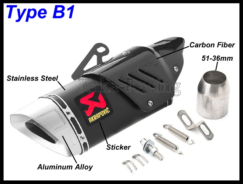 Универсальный Akrapovic мотоцикл глушитель труба с тепловой защитой Escape Moto для Honda Kawasaki KTM Suzuki Yamaha R6 S1000RR