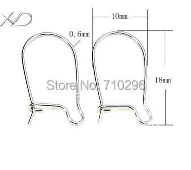 2016 New Desinged!10pairs Sterling 925 Silver Ear Hooks 10x18mm Genuine 925 Earring Hooks Jewelry Findings