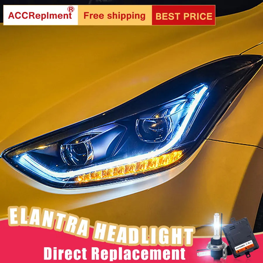 2 шт. светодиодный ные фары для Hyundai Elantra 2011-2016 Автомобильные ангельские глазки