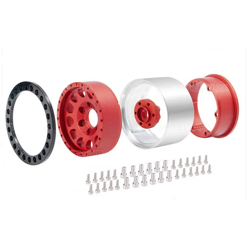4 шт. алюминиевый сплав 2,2 Beadlock Колесные диски для 1/10 RC Гусеничный осевой SCX10 SCX10 II 90046 TRX4 D90 Аксессуары RC Гусеничный