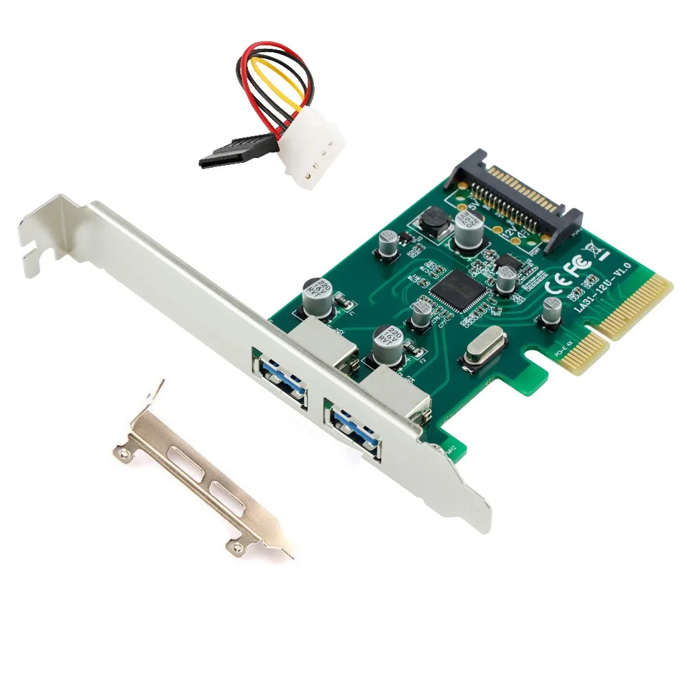 PCI-E 4x Экспресс в USB 3.1 USB-C Тип Двухпортовый Добавить на Карты Расширения Адаптер С
