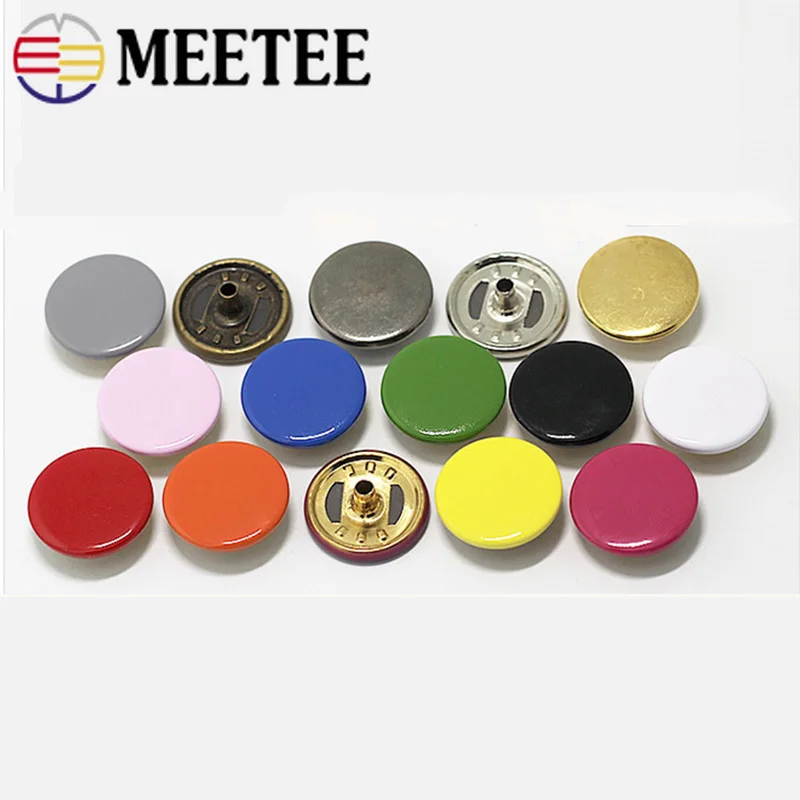 Meetee 30 комплектов 12/15/17/20 мм Чистый Медь Sanp на пуговицах куртка невидимой кнопкой