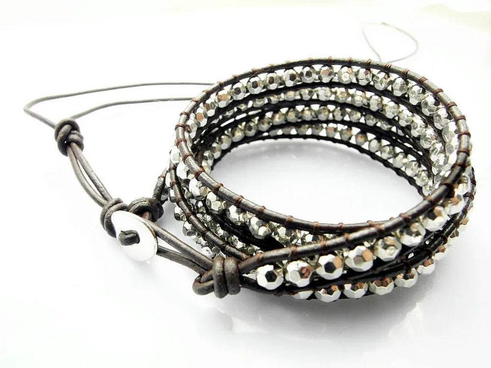 Оптовая продажа 1 шт./лот новые браслеты из чистой кожи ручной работы с