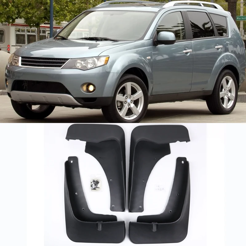 Спереди и сзади литой автомобиль брызговики для Mitsubishi Outlander 2007 2008 2009 брызговики брызговик крыло брызговиков
