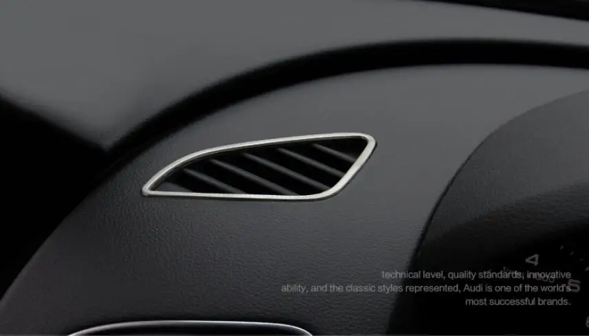 ABS матовая крышка приборной панели для Audi Q3 2012 2016|air conditioning vent covers|dashboard trimdashboard air