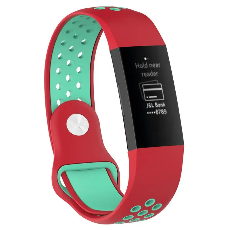 Red light green Спортивный ремешок для Fitbit Charge 3 умный браслет Сменные наручные силиконовые часы ремешок для Fitbit Charge3 pulsera correa - Цвет: Red light green