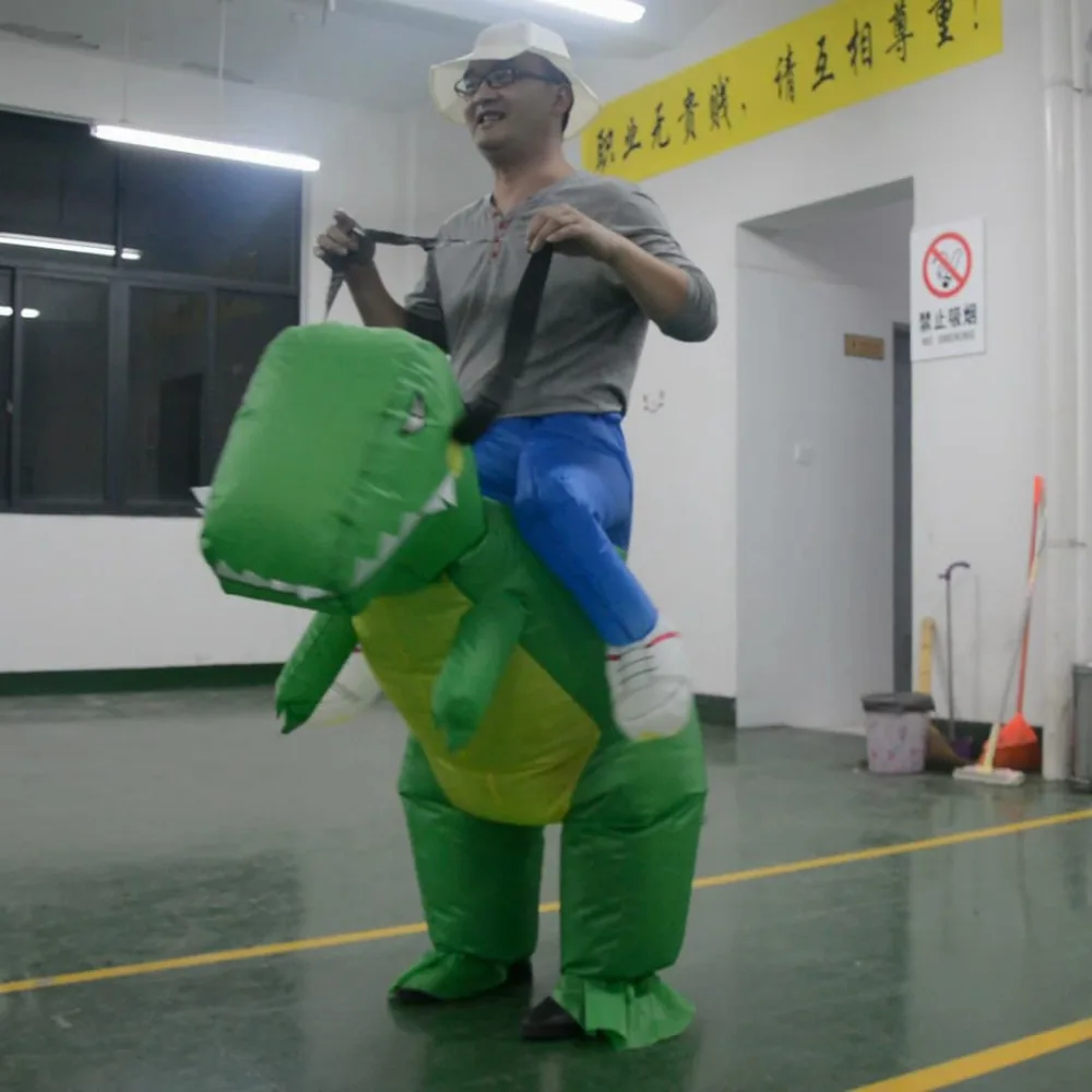 Новинка 2016 костюм для косплея мир Юрского периода мужской надувной езды на