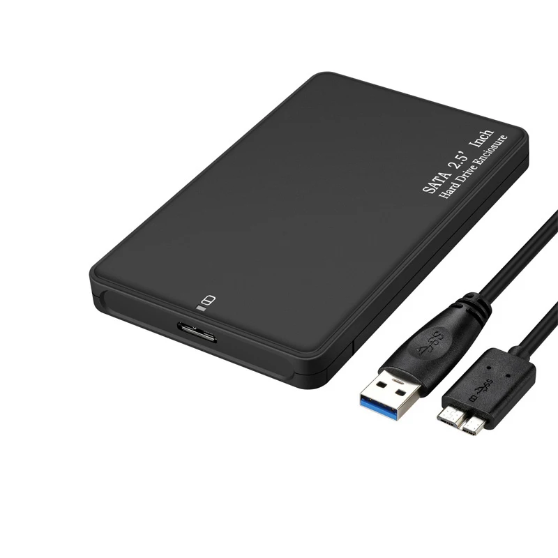 2 5 дюймовый корпус для внешнего жесткого диска USB 3 0 SATA Hd черный чехол инструмент