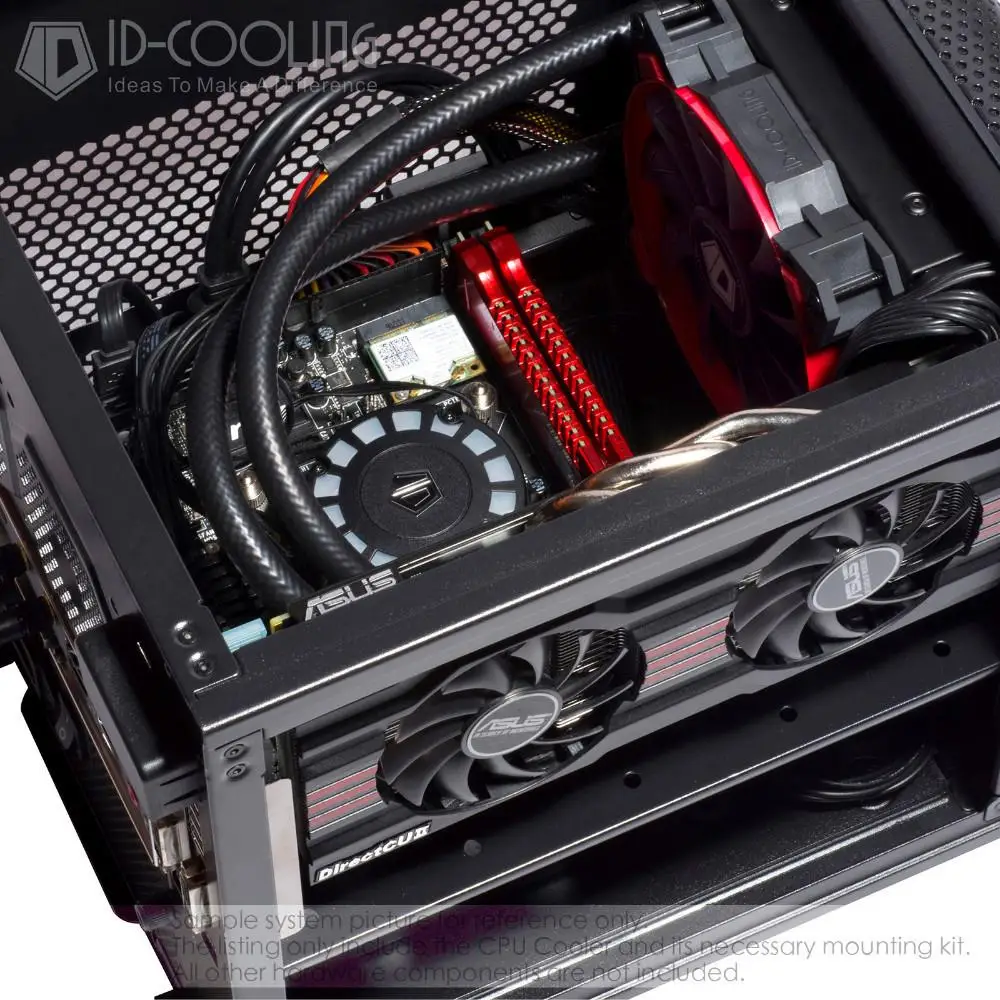 ID-COOLING FROSTFLOW 120L кулер для воды, уникальный Comet-tail светодиодный светильник, 120 мм радиатор, PWM вентиляторы, медное основание, для Intel& AM4/3