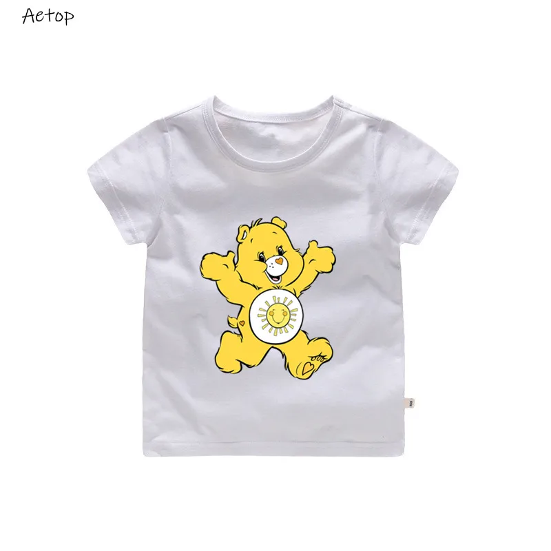 100% хлопок детская одежда с рисунком из аниме care bears футболка логотипом