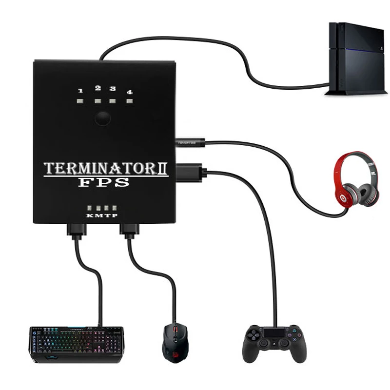 Терминатор II FPS Gamer конвертер клавиатуры Адаптер мыши для XBOXONE XBOX360 PS3 PS4 Red Dead Redemption