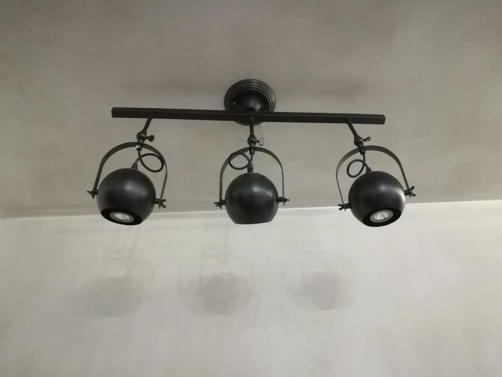 Бесплатная доставка промышленный Трековый светильник с 1 2 3 4 головками железный