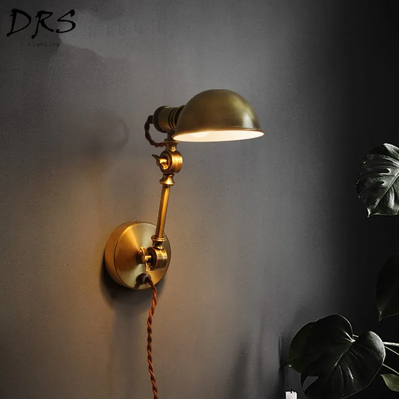 American Loft Wall Lamps Country Retro Iron Bronze Creative Saconces Aisle Staircase Lights Living Room Decor Home | Лампы и освещение