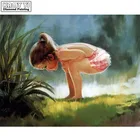 Рукоделие, иголка, искусство, алмазная живопись, вышивка крестиком, милая девушка, квадраткруглая икона, алмазная вышивка, ремесла, подарки