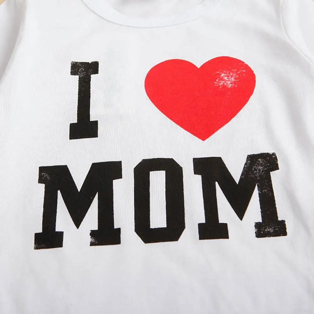 Комбинезон с длинными рукавами и принтом Я люблю маму/папу для маленьких