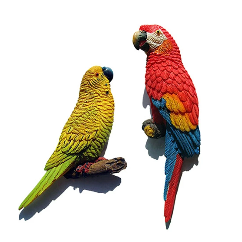 

Handmade Painted Rural Macaw Animal 3D Fridge Magnets Travel Souvenirs Refrigerator Magnetic Sticker Home Decortion