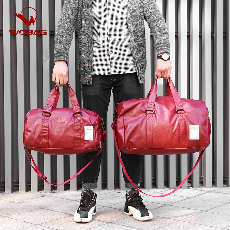 Wobag новая мода большой емкости путешествие на выходные сумка женская из искусственной кожи вещевой мешок Черная Мужская Фитнес Йога сумка