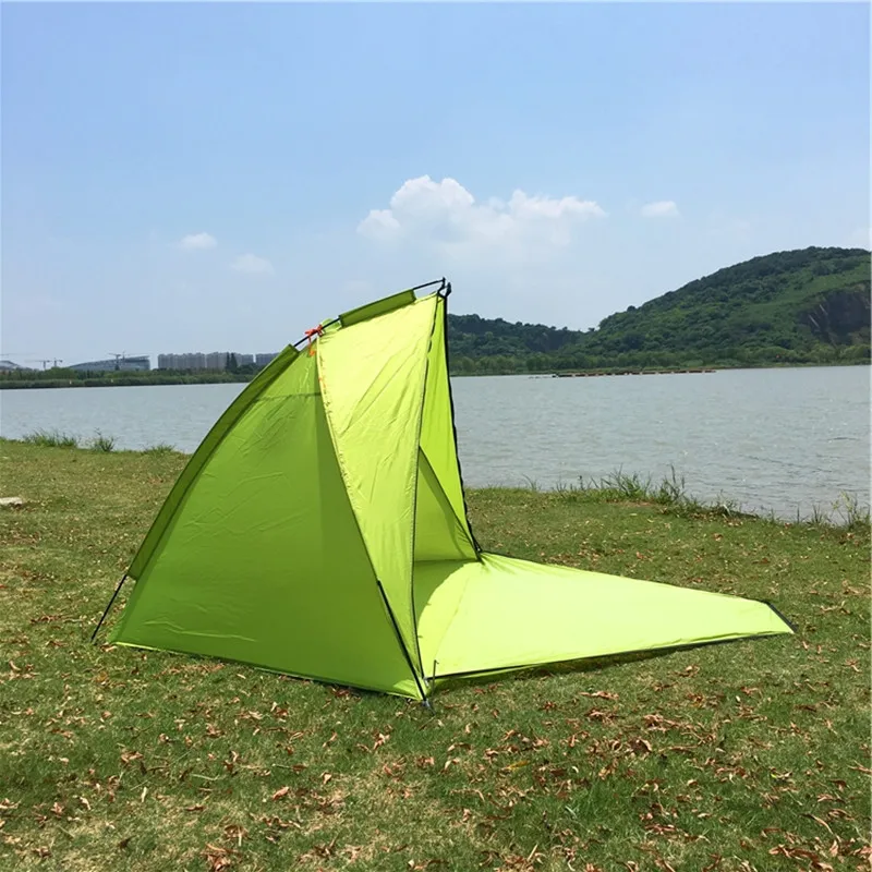 WJ открытый пляжный тент водонепроницаемый солнцезащитный зеленый цвет 2