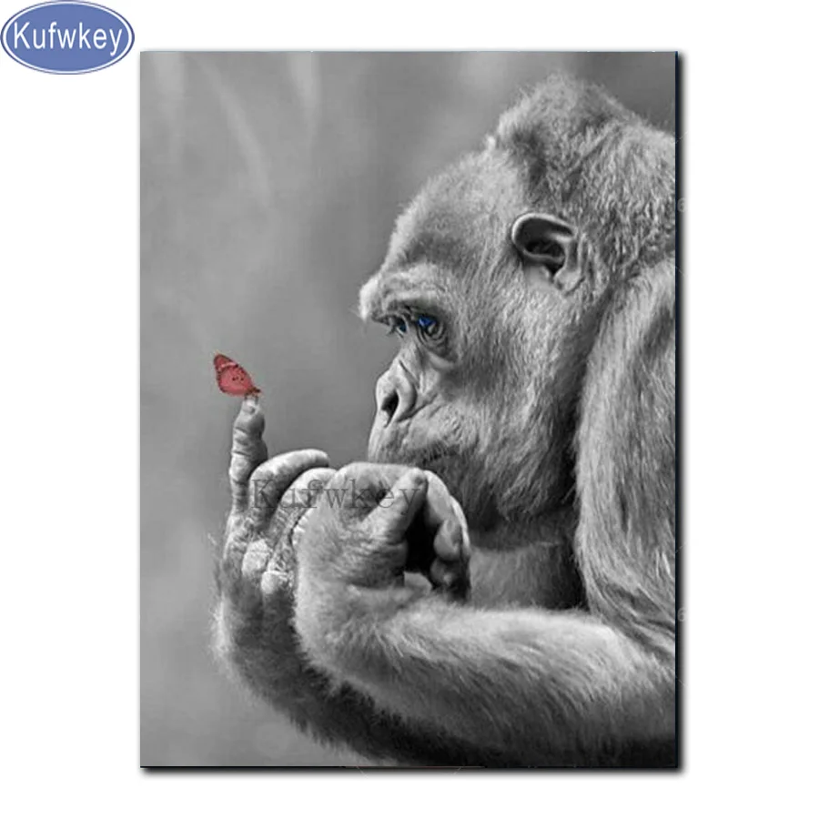 Алмазная картина Бабочка орангутанга Набор для вышивки крестом полноразмерная