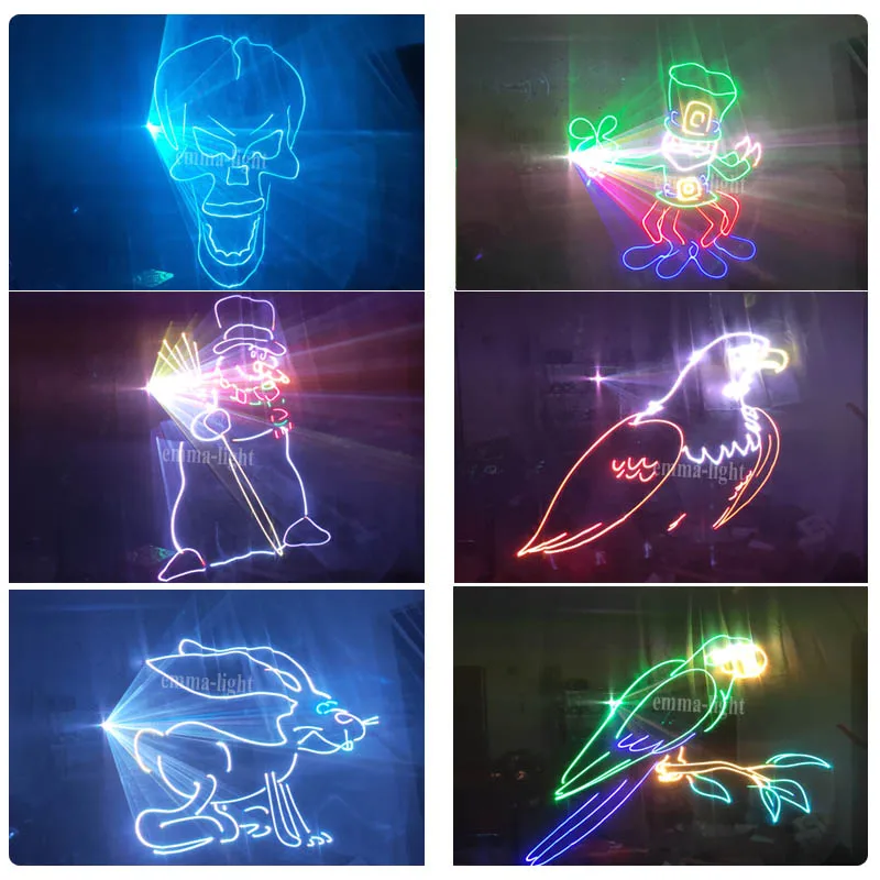3000 МВт 3 Вт красный зеленый синий RGB разноцветный ilda dmx лазерный луч Анимация