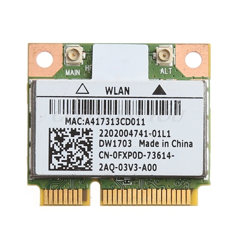 Bluetooth V4.0 Wifi Беспроводная мини PCI-Express карта для Atheros AR5B225 DELL DW1703 CN-0FXP0D