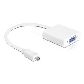 (100 шт./лот) черный и белый D-образный микро hdmi-VGA выход Проектор Монитор Адаптер для
