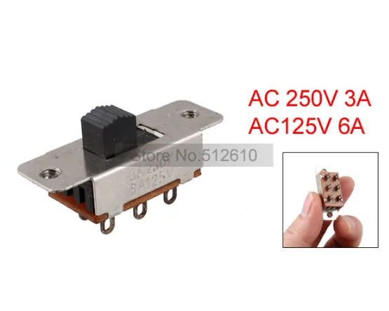 Лучшая акция оптовая цена вкл. 2 Позиции SPDT PCB панель слайд переключатель 6A/125В