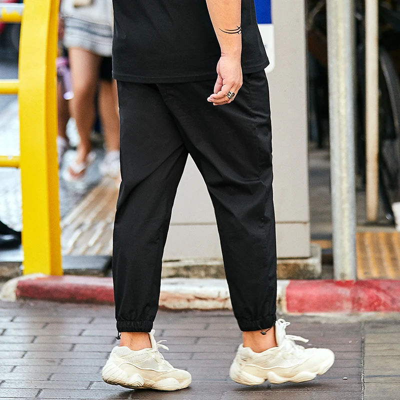 Мужские летние штаны с буклевой вышивкой повседневные девятью точками