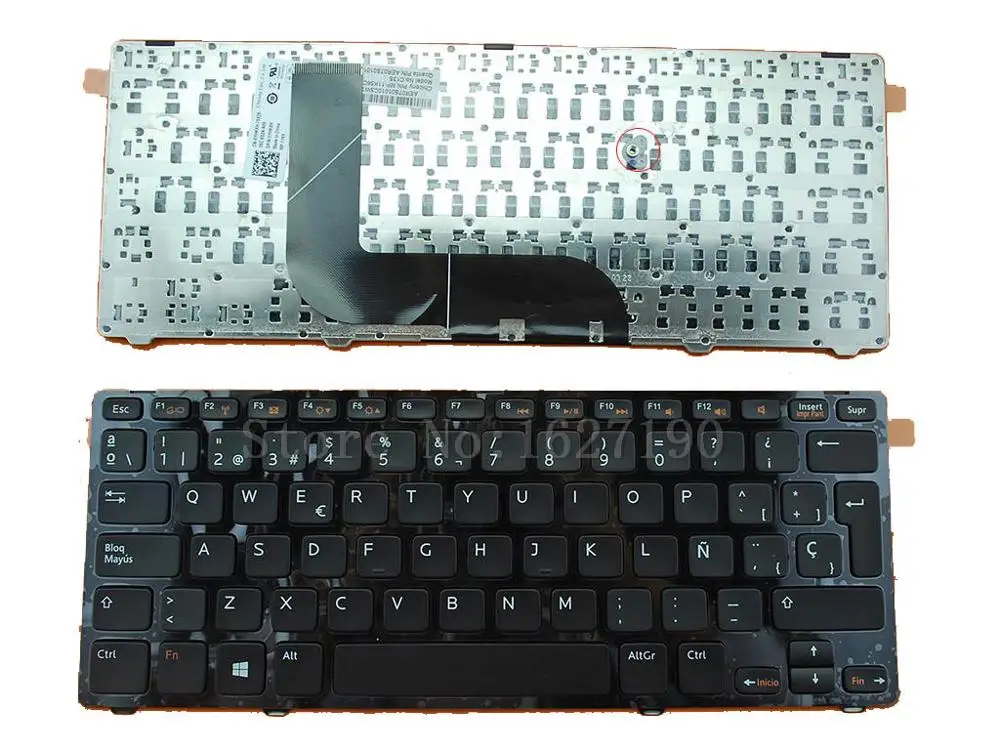 SP испанская клавиатура для ноутбука DELL 14Z-5423 14Z-3360 глянцевая рамка черная Win8 Teclado |