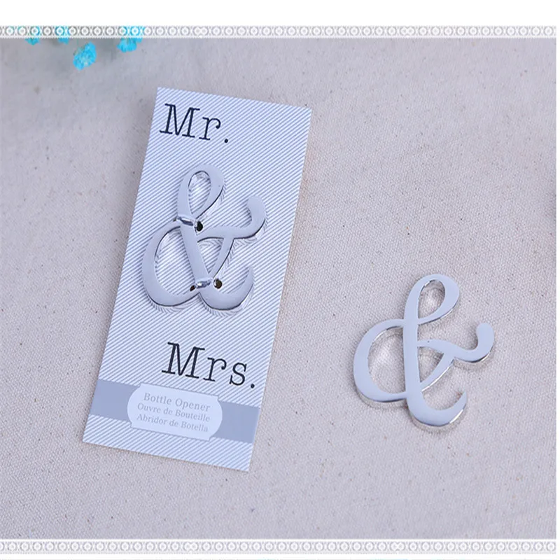 

20pcs wedding decoration "Mr. & Mrs." Ampersand Bottle Opener wedding favor and gift