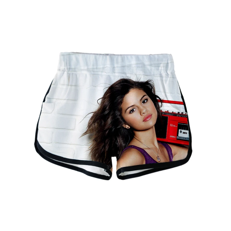Selena Gomez 3D Printed Women Shorts Fashion Streetwear 2019 New Arrival Hot Sale Girls Casual Summer Wear | Женская одежда