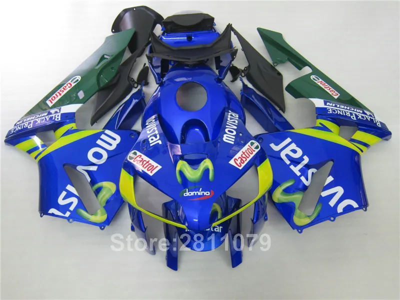Литье под давлением Пластиковый обтекатель комплект для Honda CBR600RR 05 06 зеленый