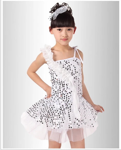 4 цвета детское платье для латиноамериканских танцев балетная пачка с блестками