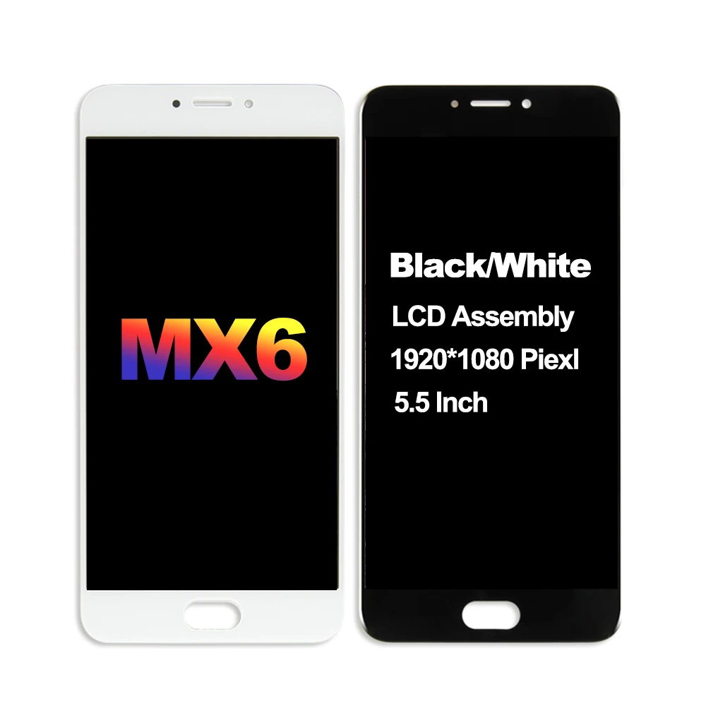 Sinmaytai 5 дюймов белый/черный для Meizu MX6 ЖК-экран + сенсорный дигитайзер с рамкой