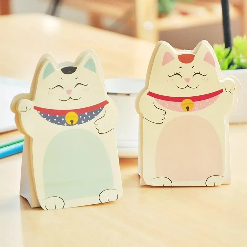 Милый счастливый кот блокнот студенческий меморандум Kawaii подарок канцелярские школьные планировщик поставки наклеек 1 шт