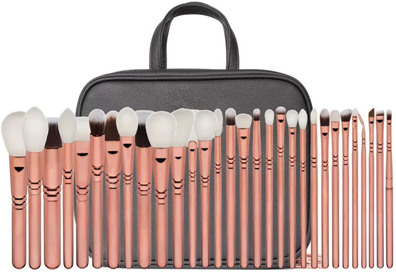 Набор из 30 розовых золотых кистей для макияжа кисть теней век начинающих губ