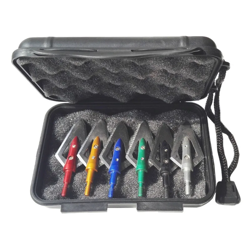 6 шт. винт 2 лезвия 100 гр наконечник с 1 крышка коробки пластиковый стрелы защитой