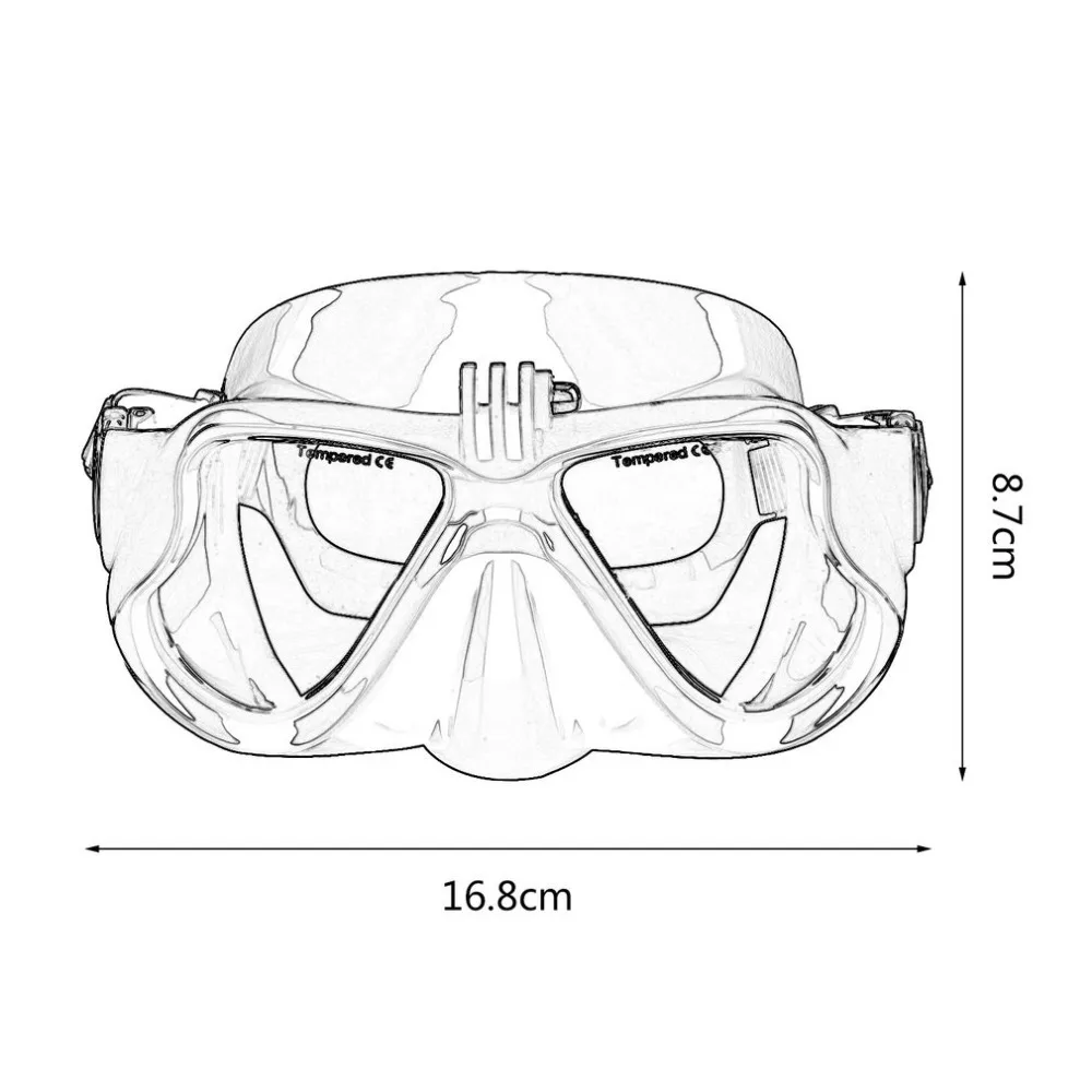 

Underwater Hunting Camera Diving Mask Scuba Snorkel Swimming Goggles For GoPro SJCAM Sports Camera