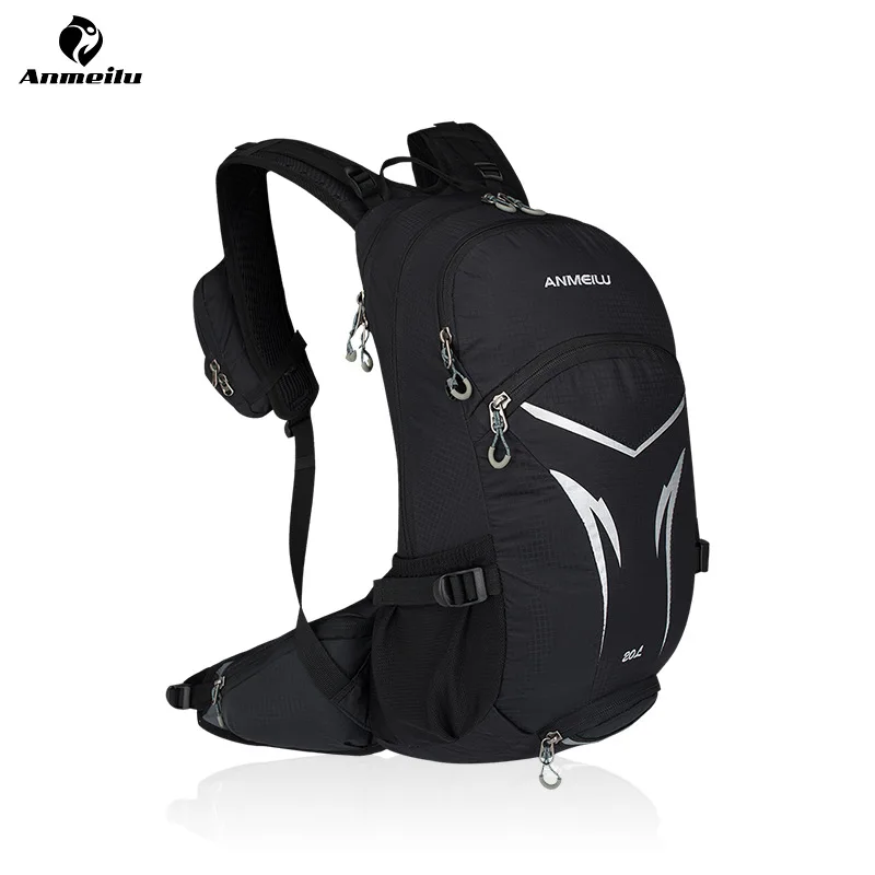 Black only backpack ANMEILU 20L открытый велосипедный рюкзак, походный гидратационный рюкзак, Водонепроницаемая спортивная сумка для альпинизма, велосипедная сумка с дождевиком - Цвет: Black only backpack