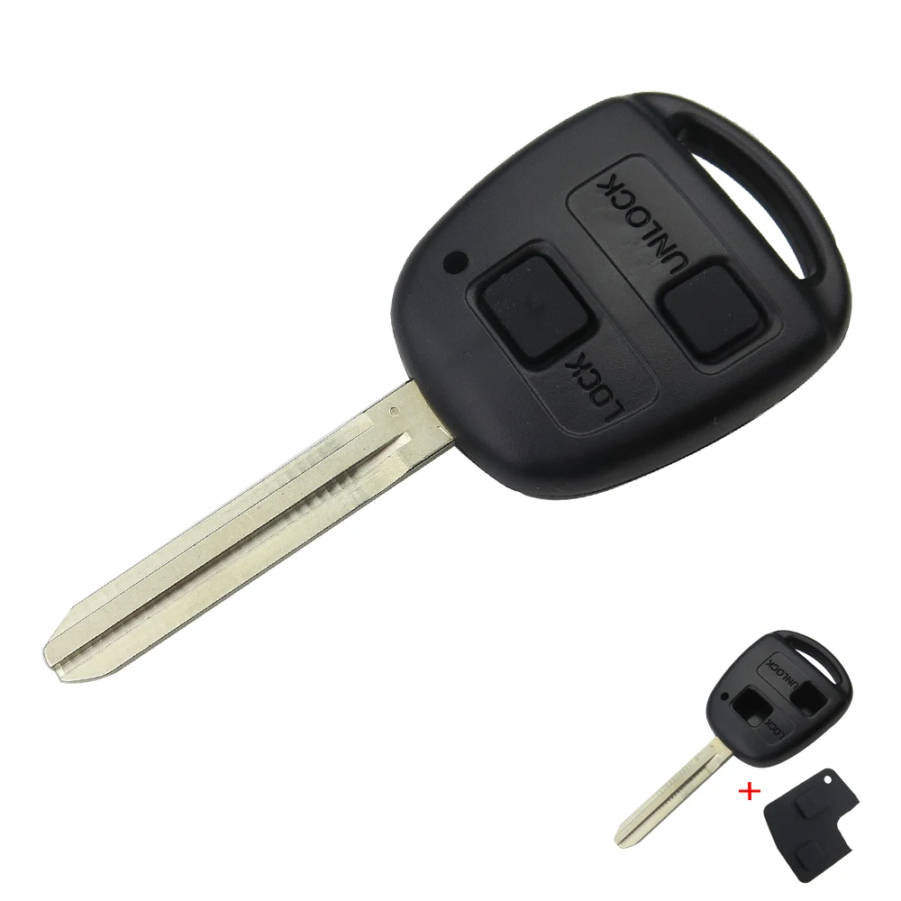 Пустой транспондер с 2 кнопками чехол для автомобильного ключа Toyota Camry Corolla verso avensi