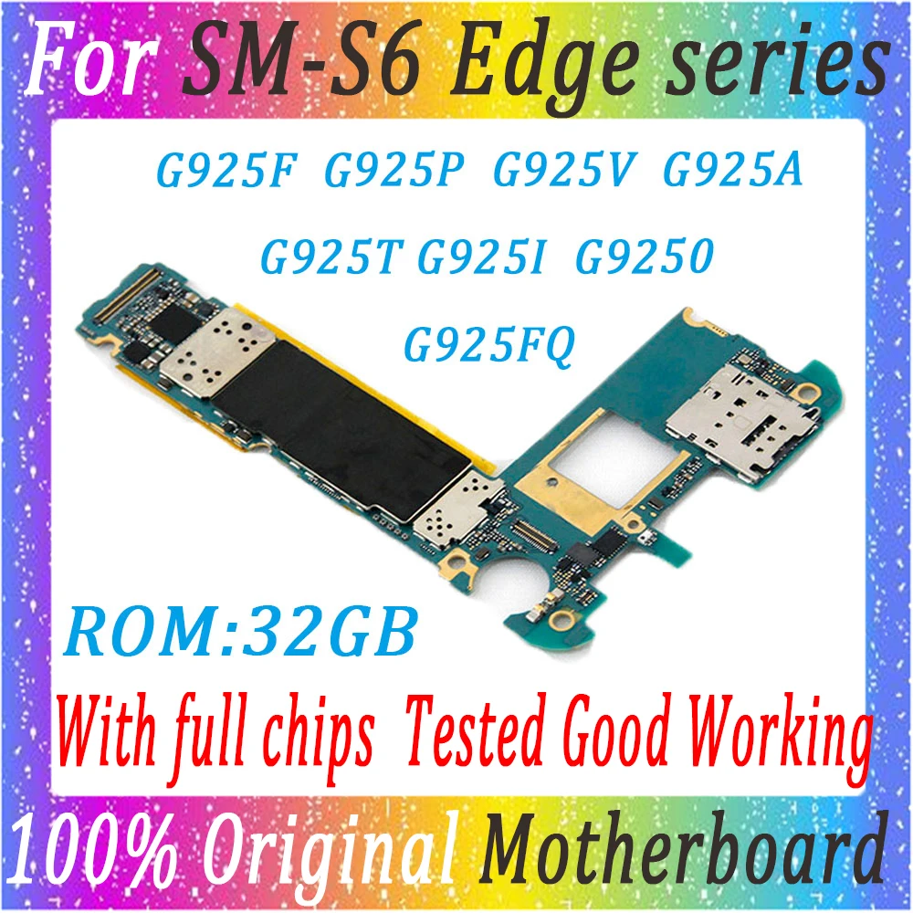 100% оригинальная материнская плата для Samsung Galaxy S6 edge + G925F G925P G925V G925A G925T G925I G9250